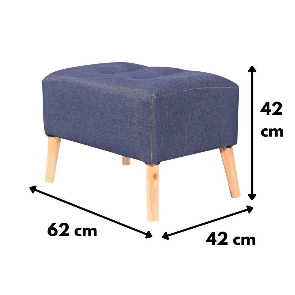Pouf Petrum Jeans 62x42x42 cm Máxima Design-7