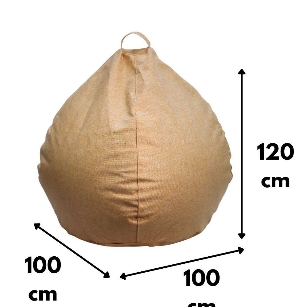 Pouf Pera Beige Omega 100x120x120-4