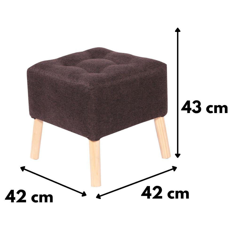 Pouf Alemania Café Moro Omega 42x42x43 cm Máxima Design-3