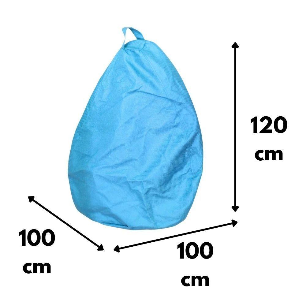 Funda Pouf Pera Turquesa Omega 100x120x120-5