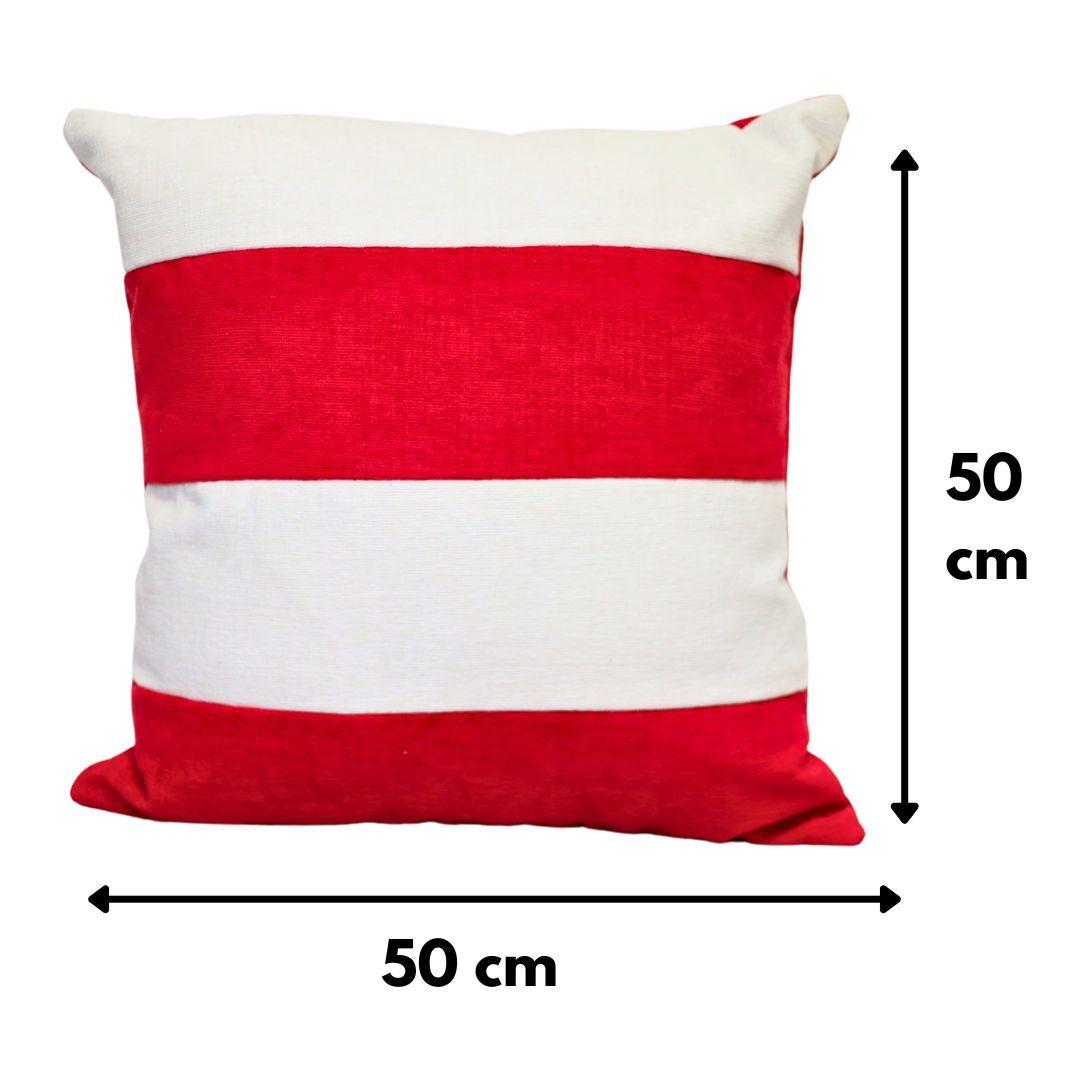 Cojín Rayen Rojo Blanco Altea 50x50 cm-3