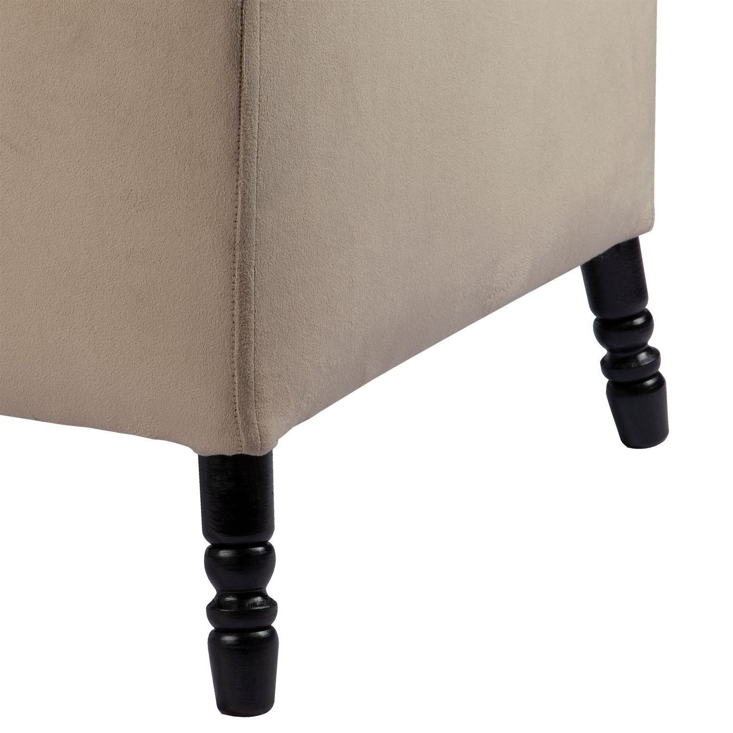 Pouf Alejandro Diseño Beige Felpa 54x54x44 cm Máxima Design-4