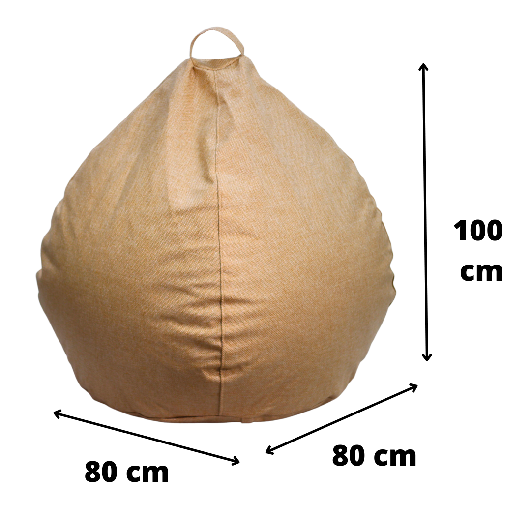 Pouf Pera Beige Omega 100x80x80 Máxima Design-2