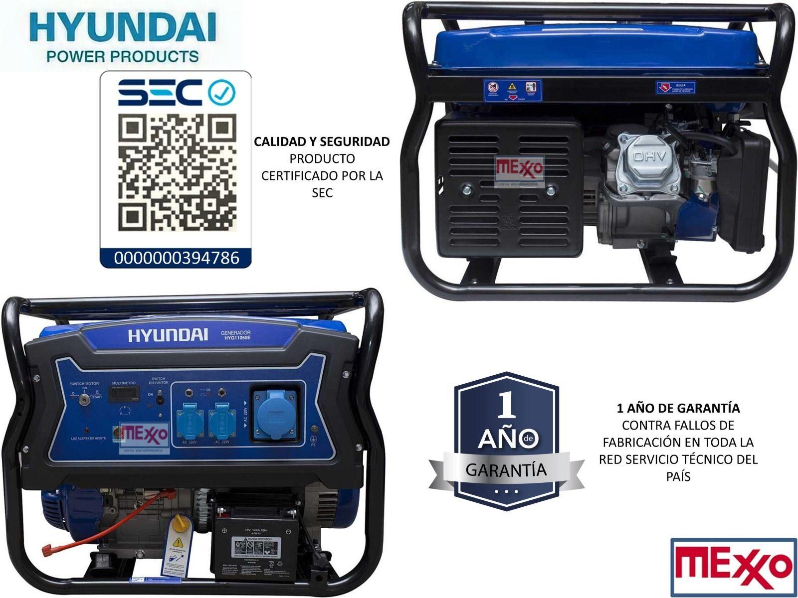 Generador Eléctrico Hyundai Bencinero Partida Eléctrica 8300W-2