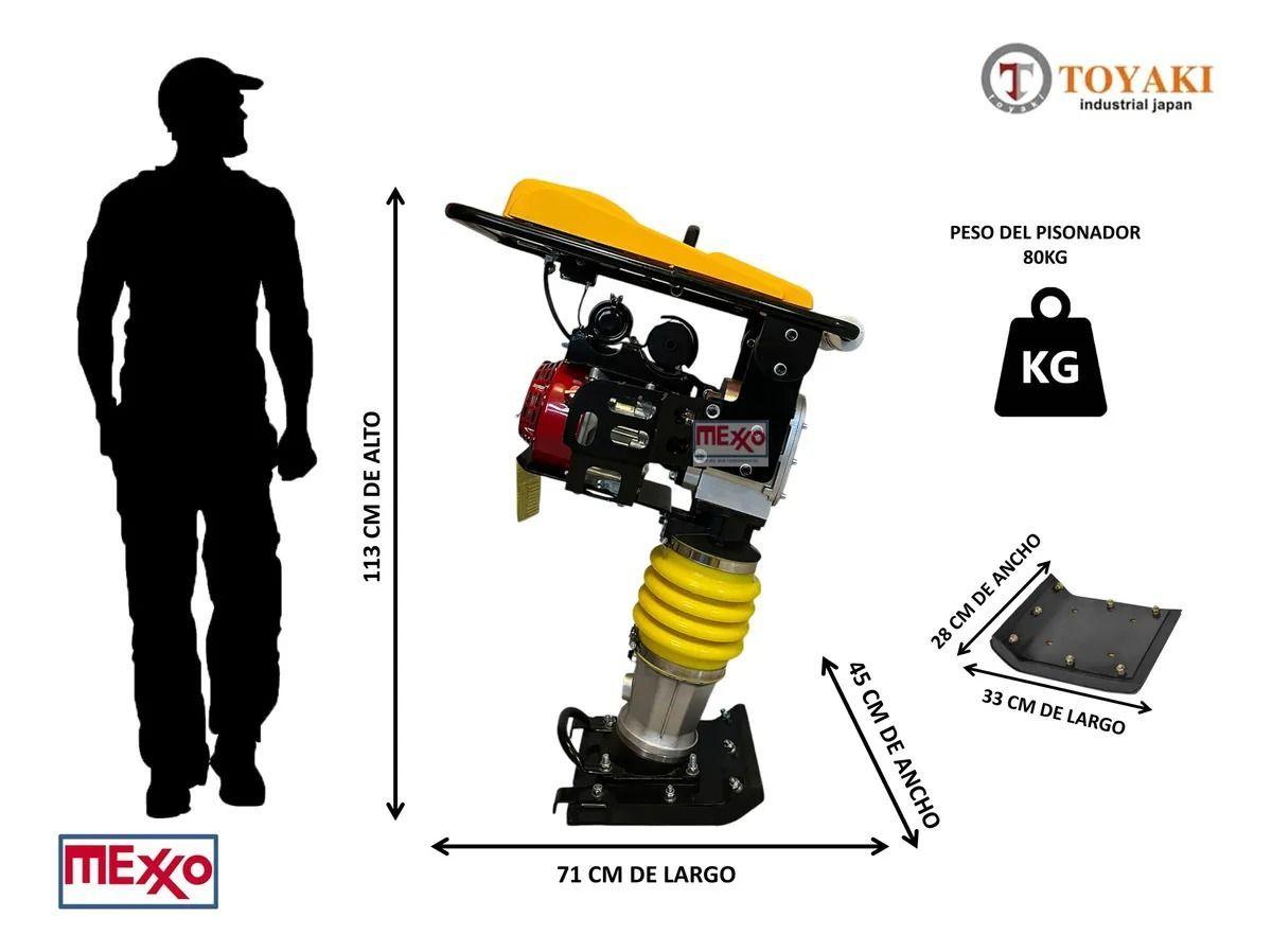 Compactador Apisonador Motor A Combustión 6.5hp 80k Toyaki-2