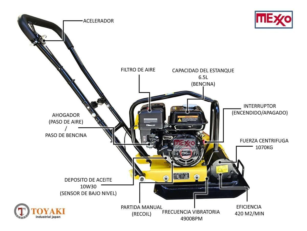 Placa Compactadora 1070 Kilos Motor Loncin 5,5 Hp-1
