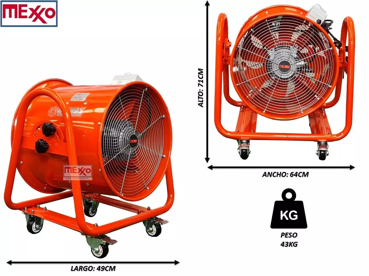 Extractor Ventilador Industrial Centrífugo 18 Pulgadas 1800w-2