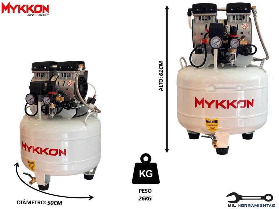 Compresor Dental 35 Litros, 2HP, Marca Mykkon ultrasilent 25Db-2