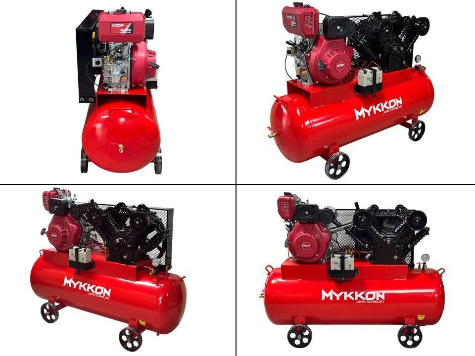 Compresor De Aire Diesel 300lt 10hp  Lic. Jap. Rojo-4