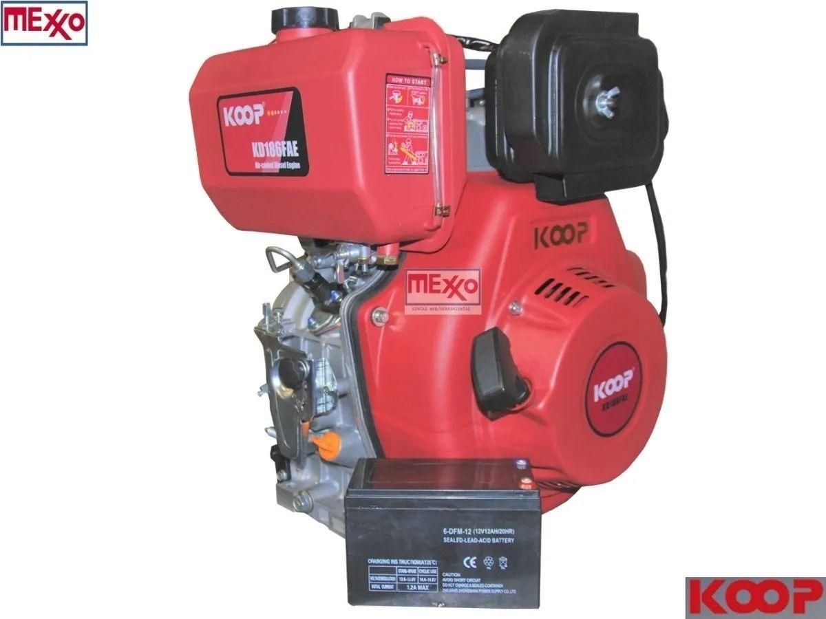 Motor Diesel 10hp, Partida Eléctrica Con Batería-3