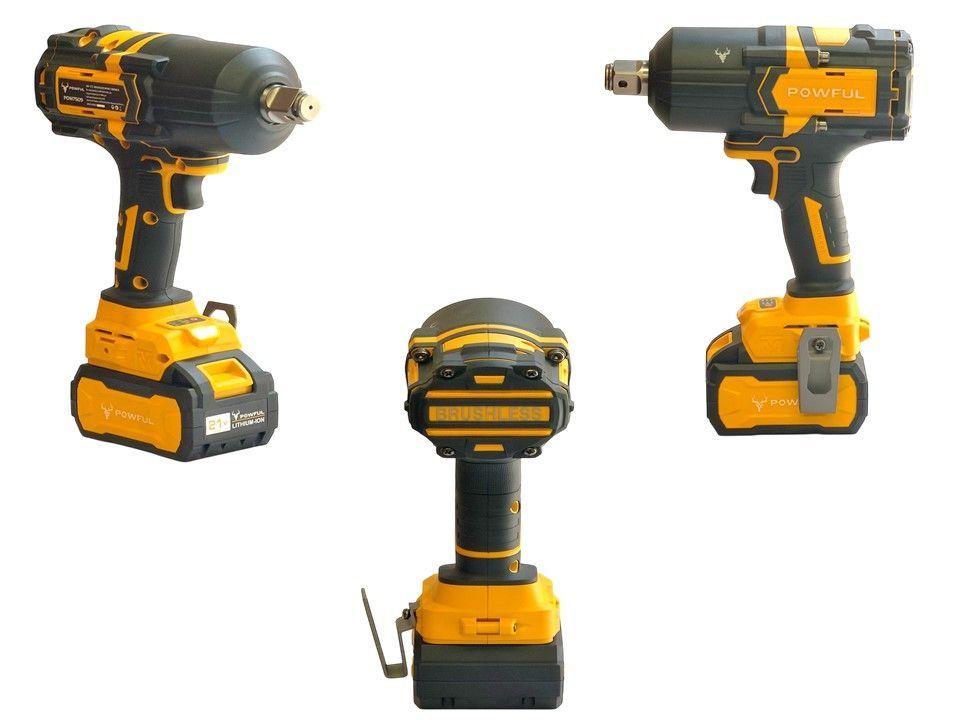 Llave De Impacto Inal. 3/4 2 Bat. 21v 2000nm Industrial Amarillo-3