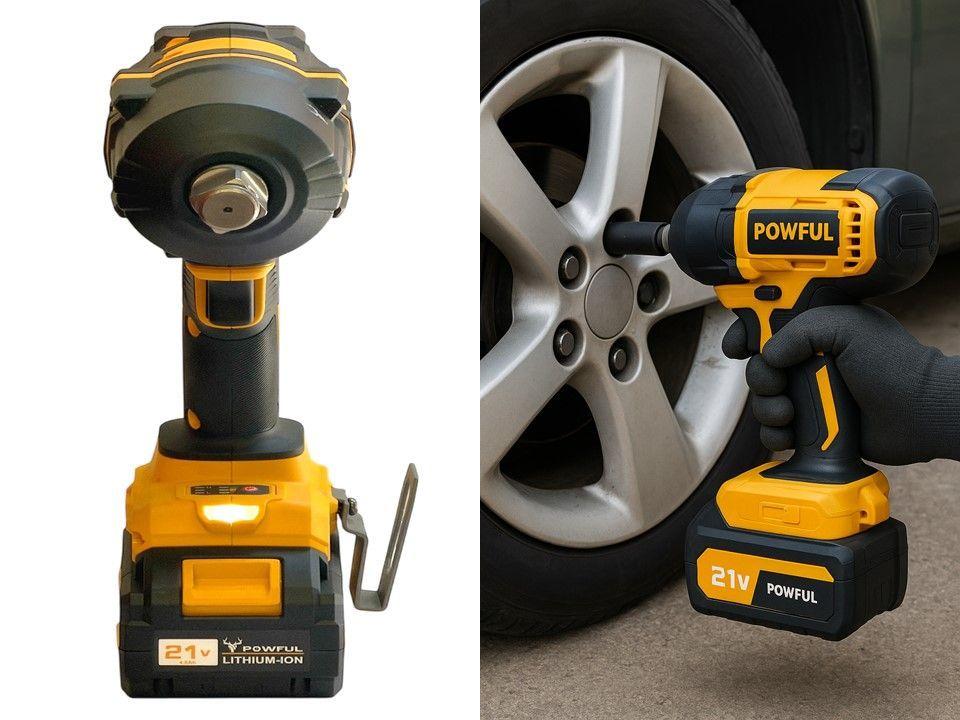 Llave De Impacto Inal. 3/4 2 Bat. 21v 2000nm Industrial Amarillo-4