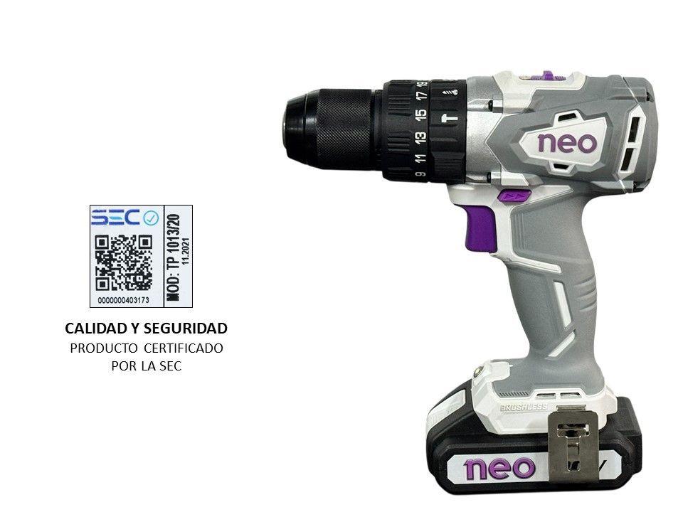 Taladro Percutor 13mm 20v Inalambrico Brushless 2 Bat. Sec-4