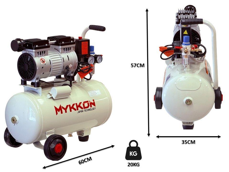 Compresor Dental Silencioso, 2Hp 25 Litros Mykkon Japon-2