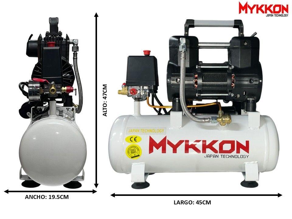 Compresor Aerografía Silencioso 1.5hp 10lt Lic. Jap. Mykkon-2