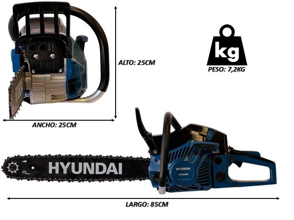 Motosierra 18 Pulgadas Hyundai 52cc, Cadena Oregon Sello Sec-2