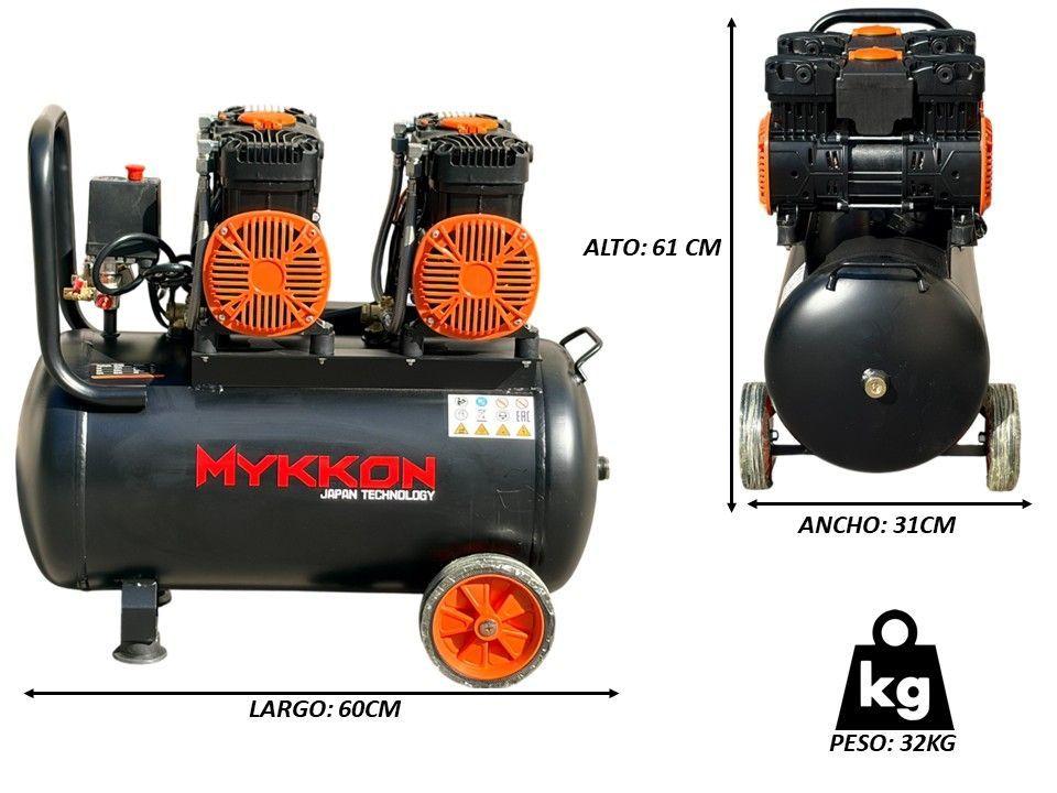 Compresor Dental 50 Litros 4HP 2 Estaciones de Trabajo Mykkon-2