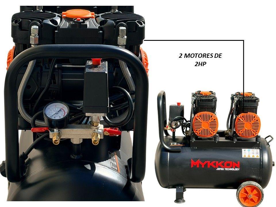 Compresor Dental 50 Litros 4HP 2 Estaciones de Trabajo Mykkon-4