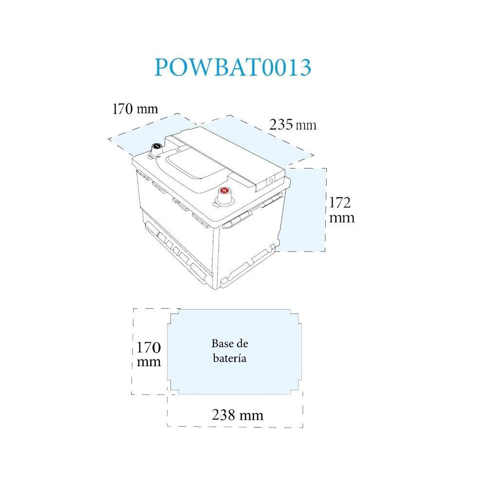 Bateria 55 Amperes 350 Cca Borne Estandar positivo derecho-5