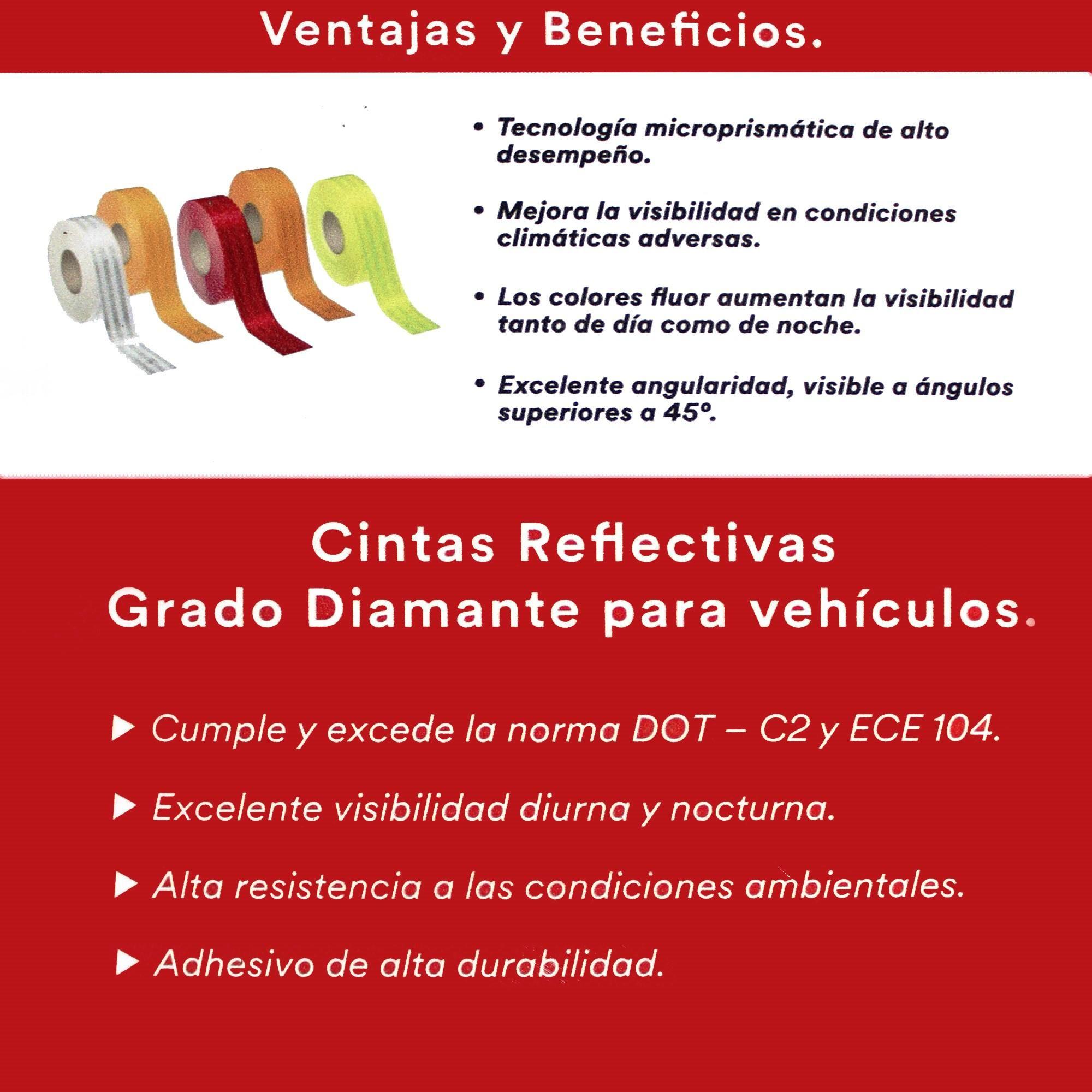 Caja Cinta Reflectante Rojo/blanco 45.7 Mts 3m-4
