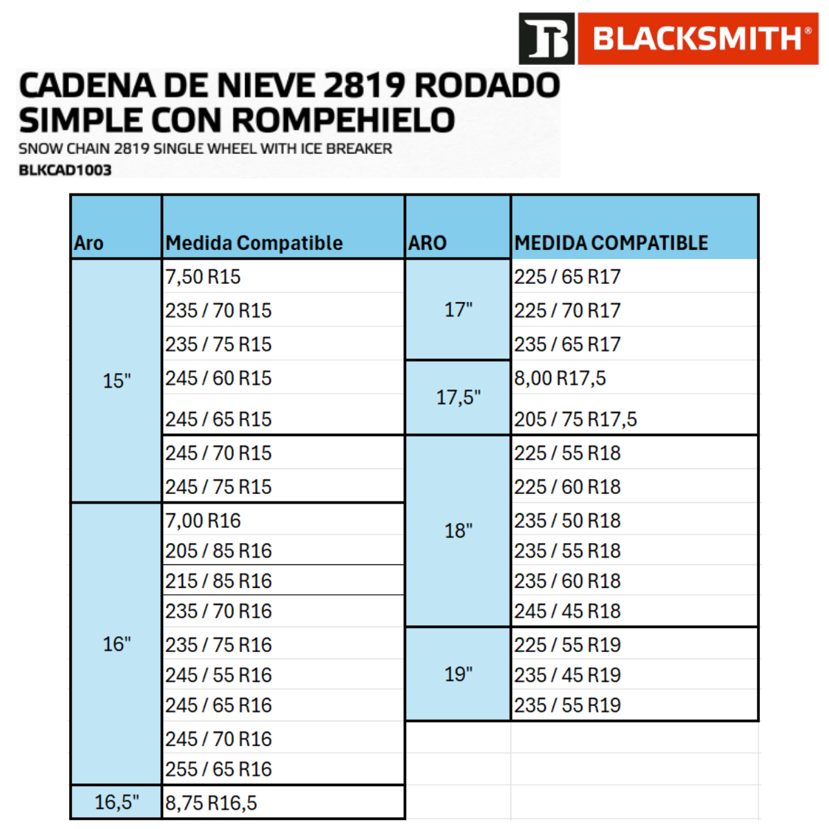 CADENA DE NIEVE 2819 RODADO SIMPLE CON ROMPEHIELO-2