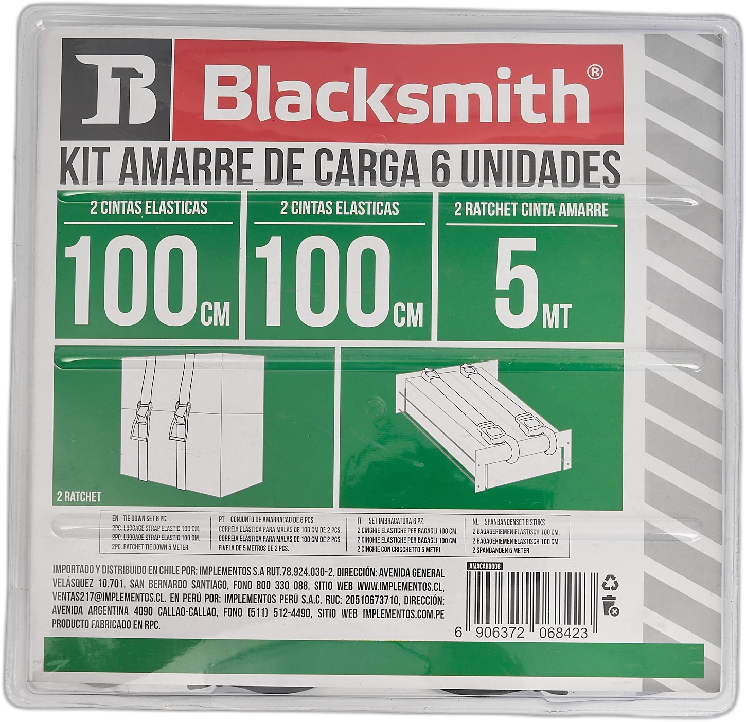 Kit De Amarre De Carga, 6 Unidades, 3 Tamaños.-8