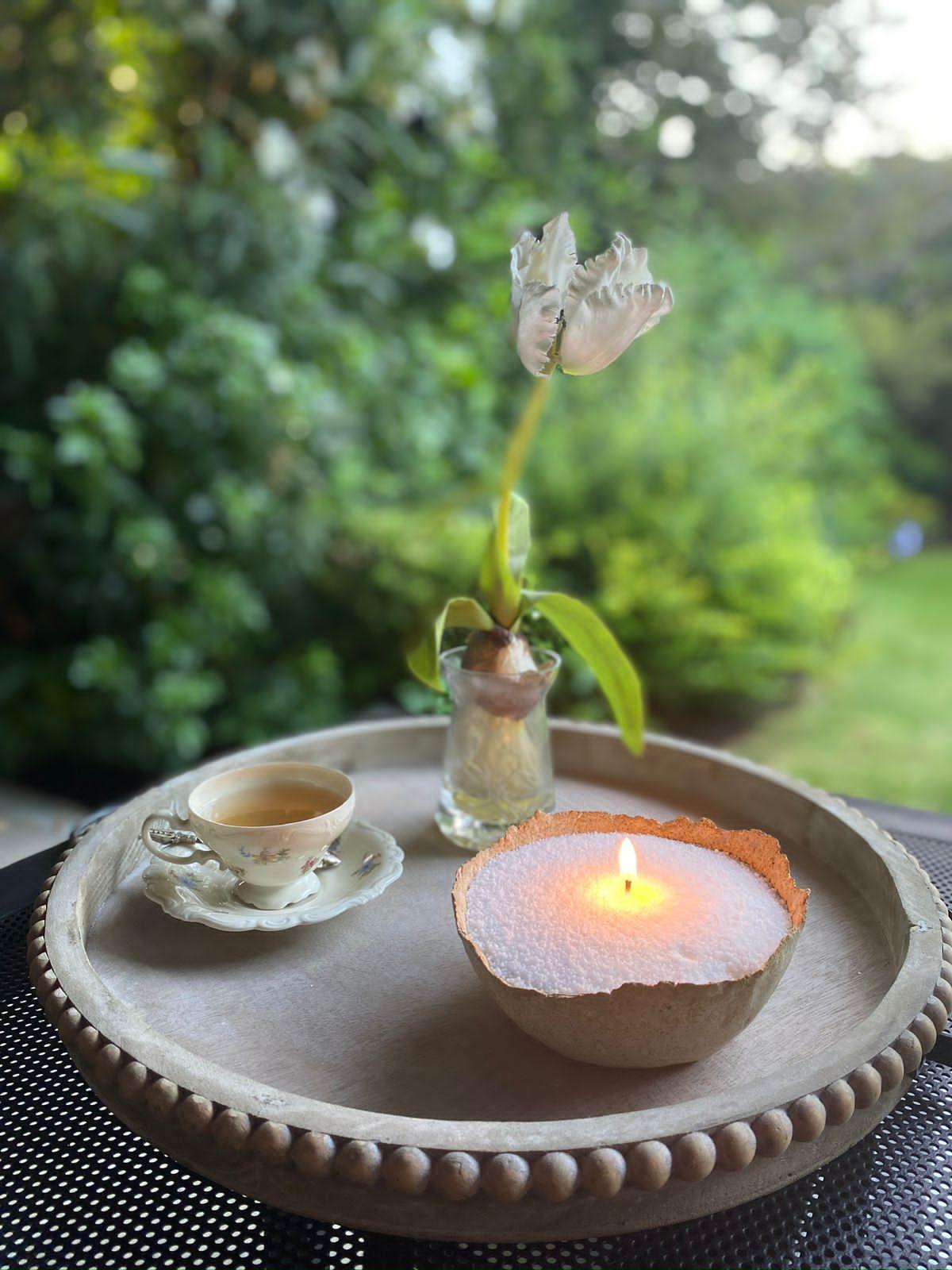 Vela perlada de 500 gramos más 20 mechas by Magnolia Pearled Candles-2