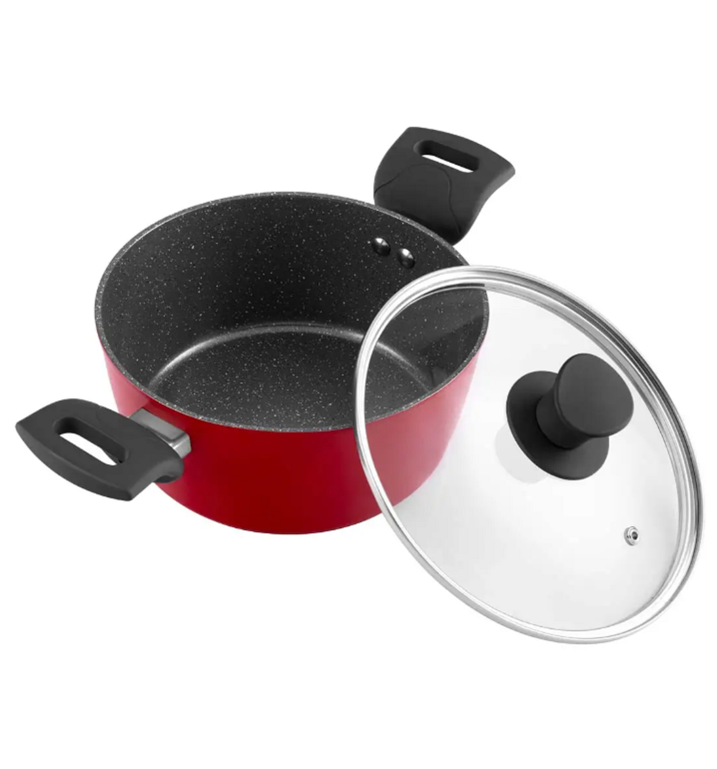 Batería de cocina Aluminio Forjado 7pzas Rojo Mate Thomas-2