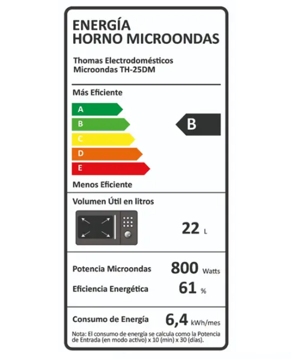 Microondas Digital THOMAS TH-25DM 25 Lts. 900 Watts-7