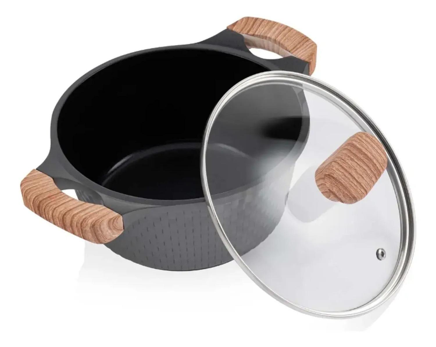 Batería De Cocina Thomas 7 Pzas Aluminio Fundido Gris Gris-3