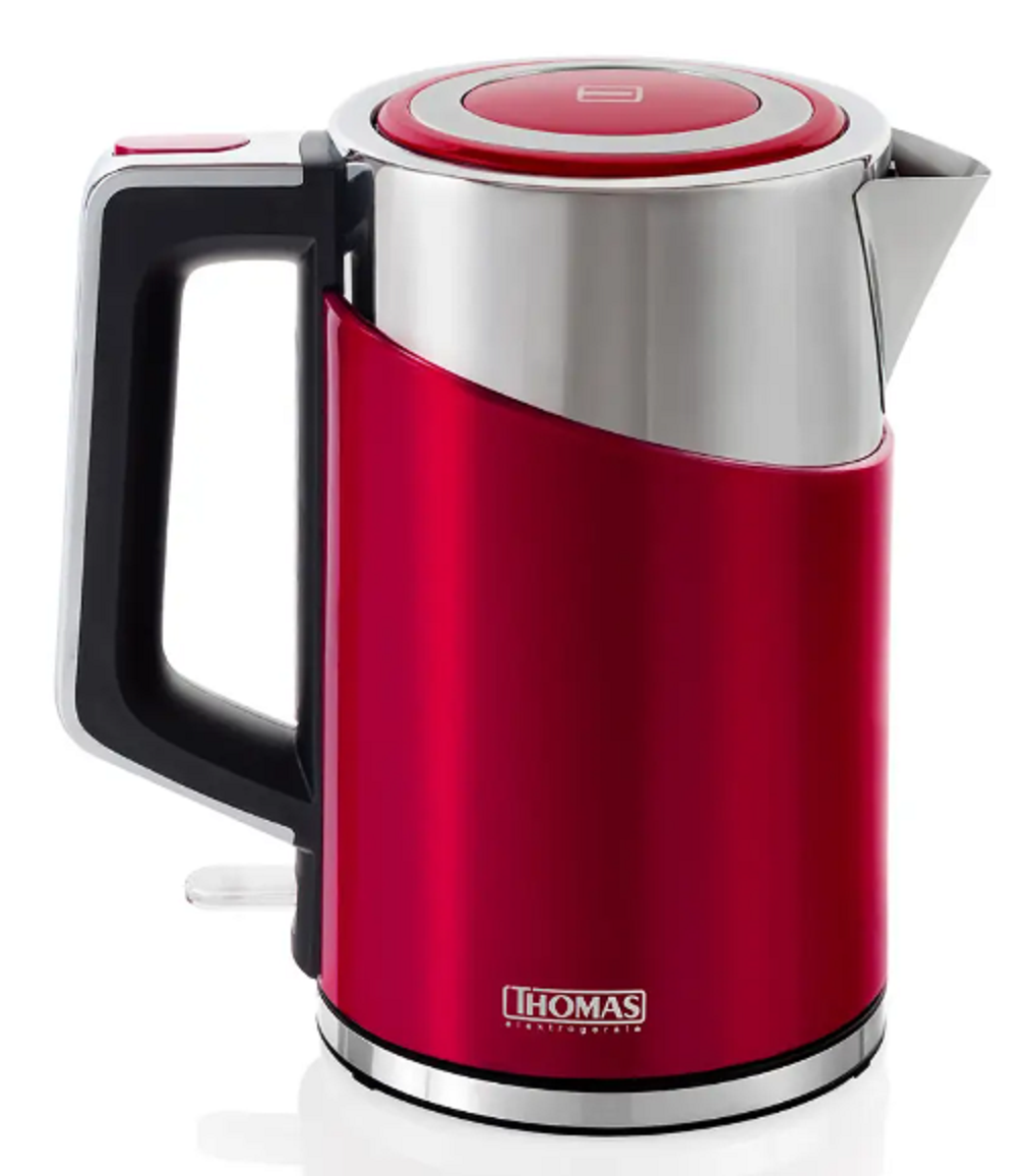 Hervidor Acero Inoxidable Rojo THOMAS TH-6200R 1.7 Lts. 2200 Watts-4