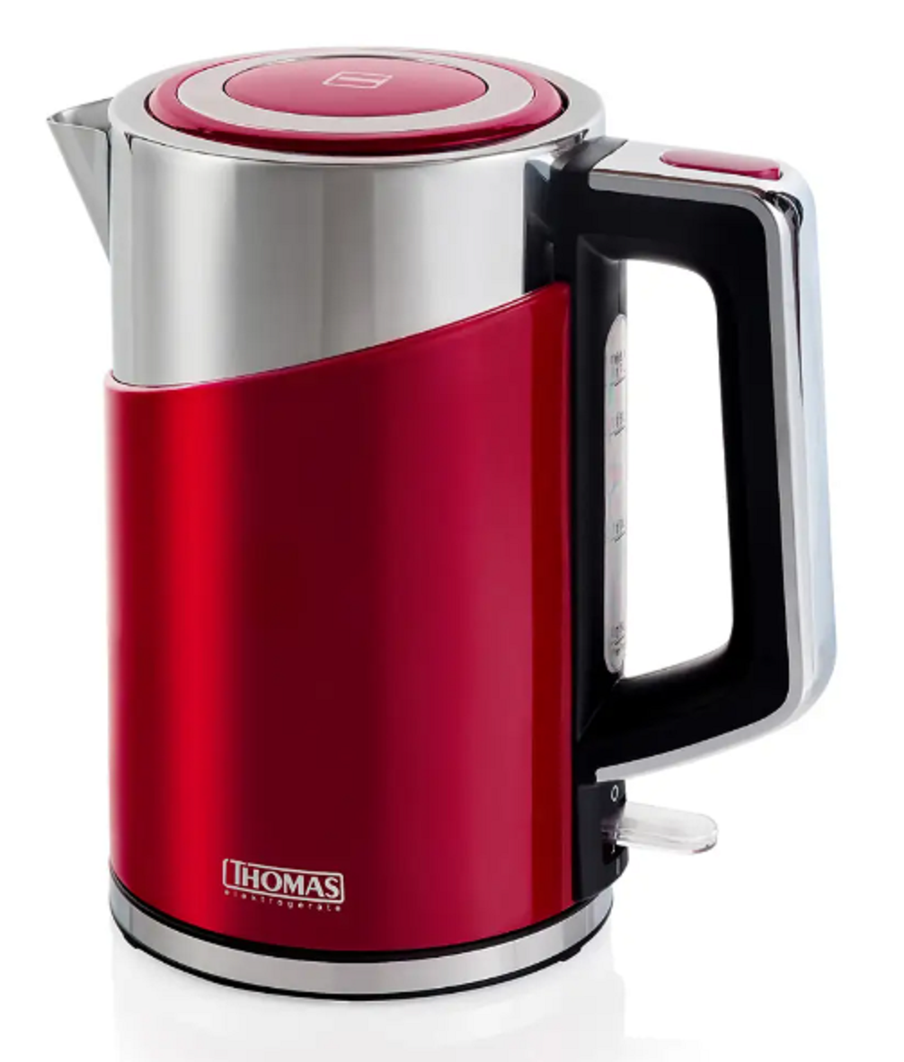 Hervidor Acero Inoxidable Rojo THOMAS TH-6200R 1.7 Lts. 2200 Watts-5