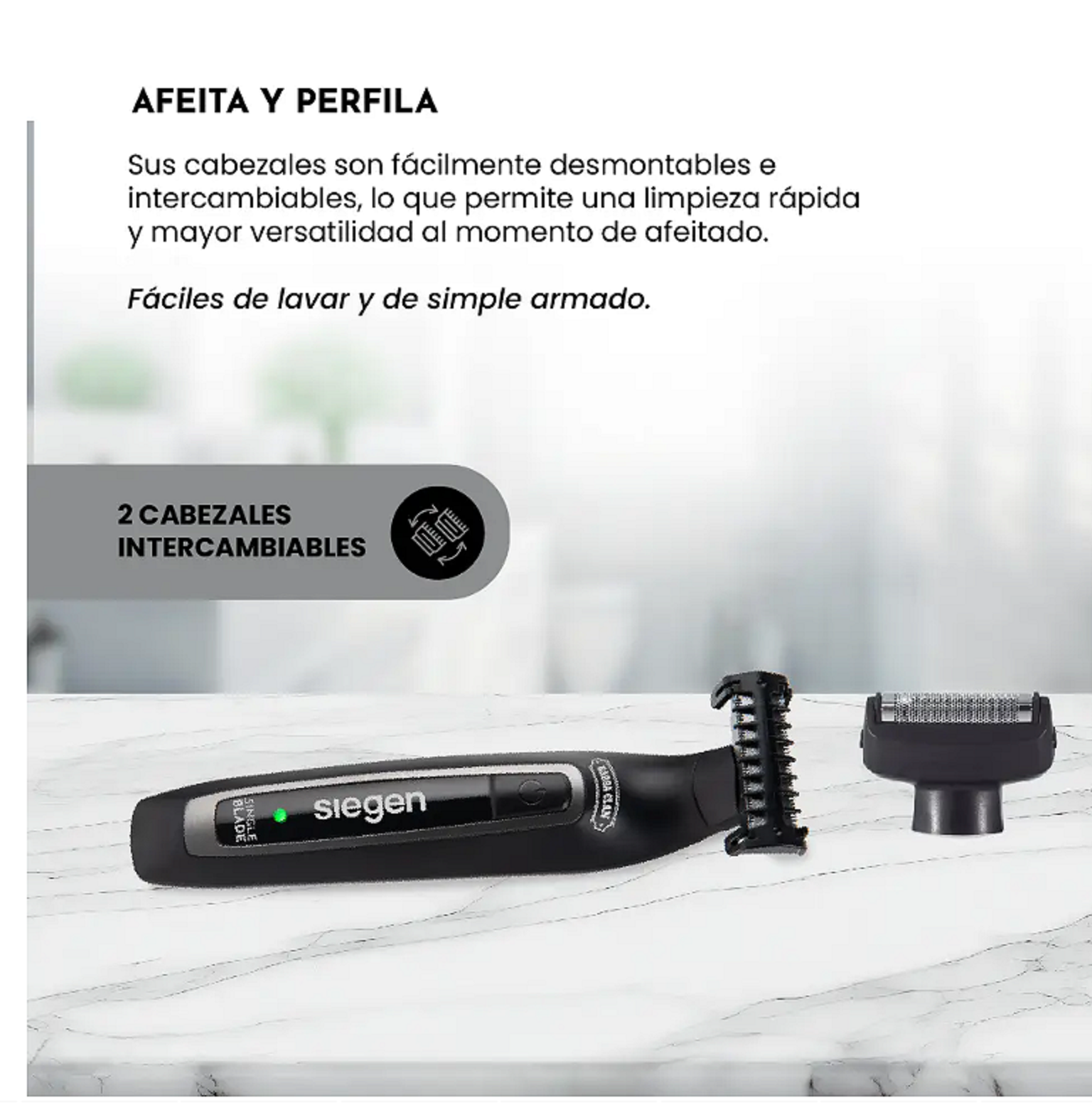 Afeitadora facial y corporal SIEGEN SG-8300C01-5