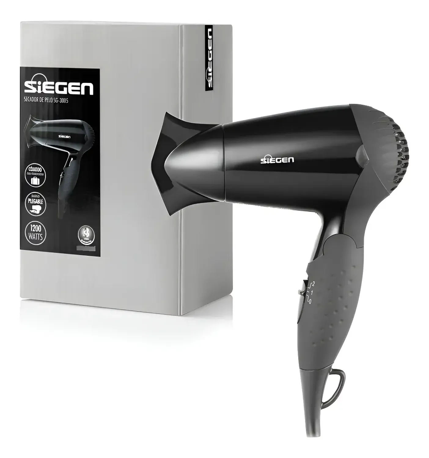 Secador De Pelo Siegen Sg-3005 Pocket Color Negro Negro-0