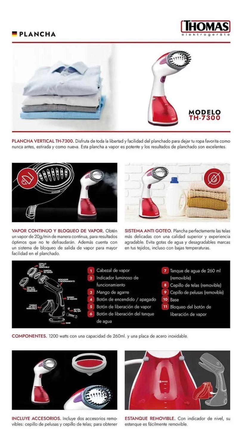 Plancha Thomas Th-7300 Vapor Acero Inox - Color Rojo Rojo-6