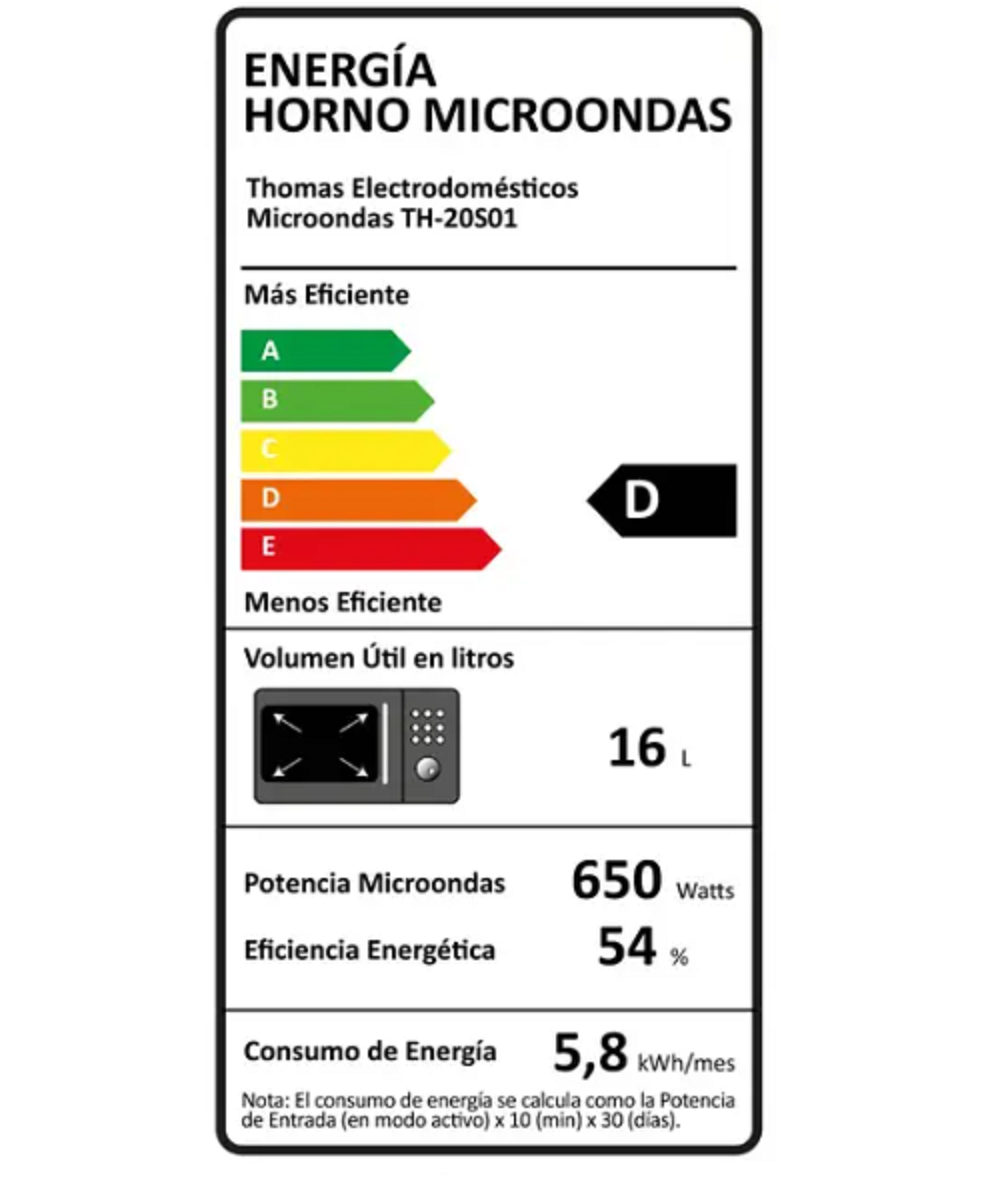 Microondas THOMAS TH-20S01 20 Lts 800 Watts-7