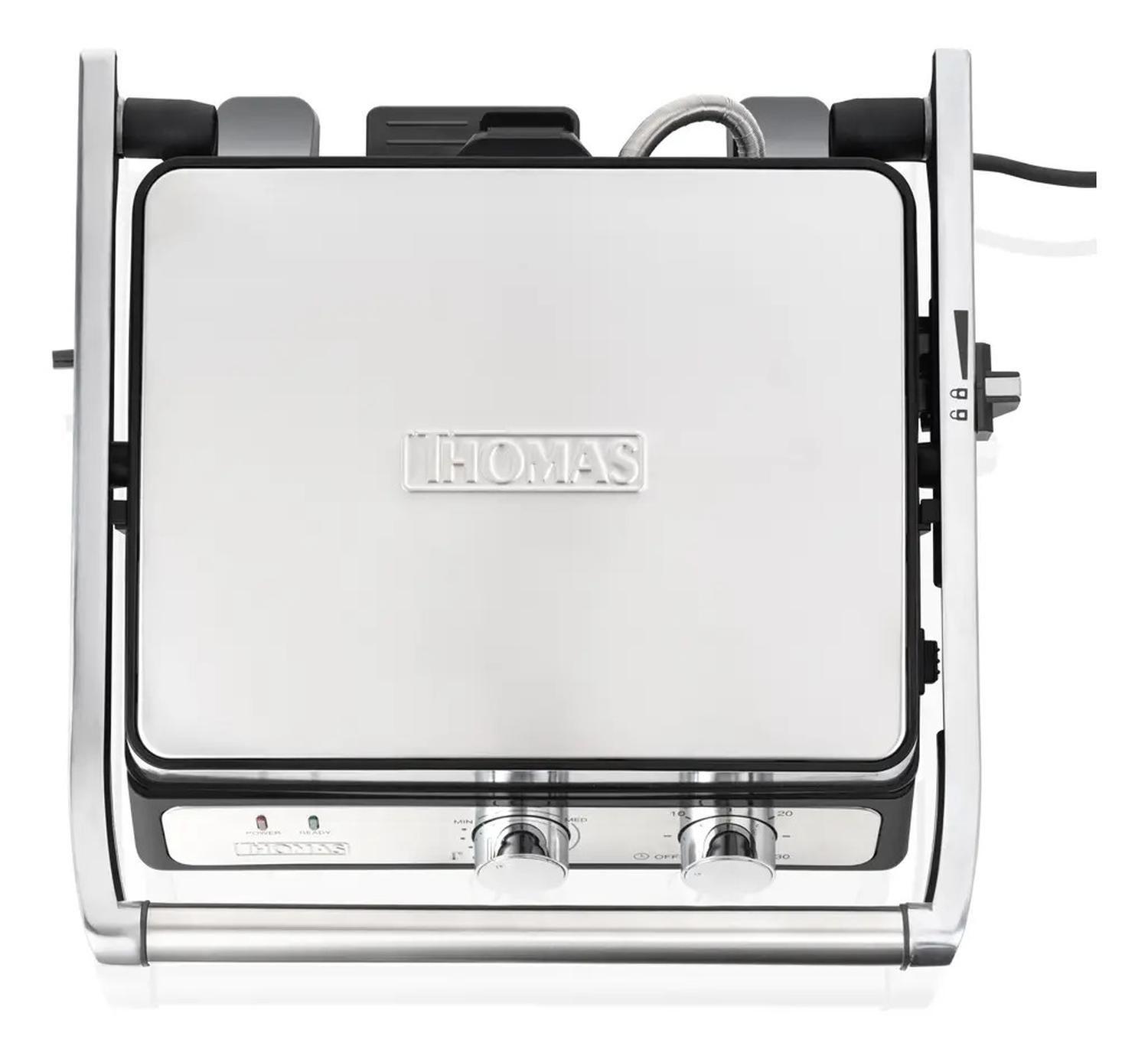 Panini Grill 2 En 1 Thomas Th-980i Inox Acero-1