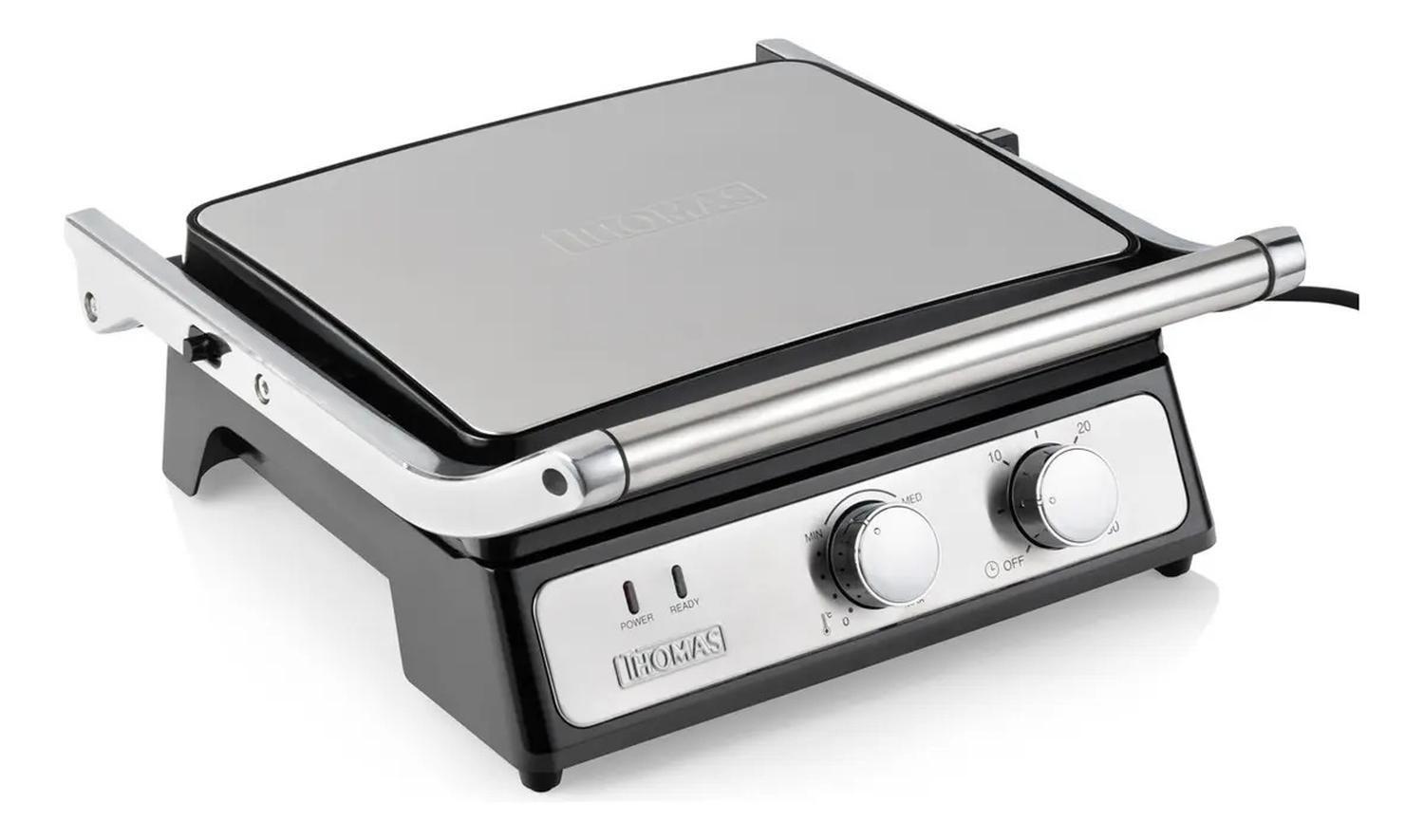 Panini Grill 2 En 1 Thomas Th-980i Inox Acero-2