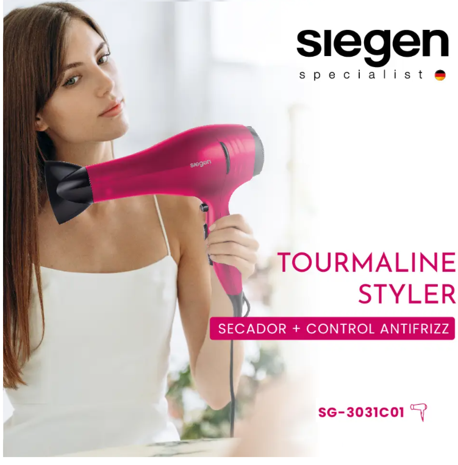 Secador de pelo Tourmaline Styler SIEGEN SG-3031C01-4