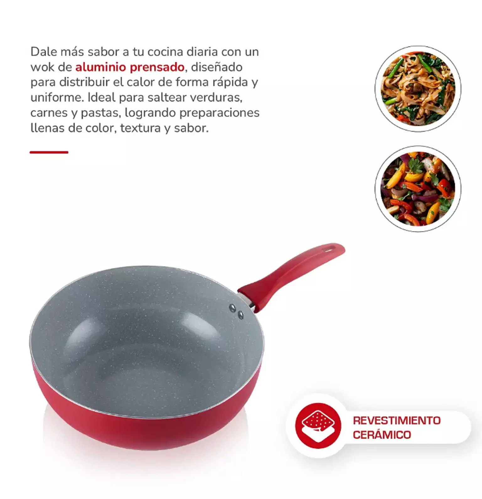 Wok 28cm Aluminio THOMAS TH-MWK28R-3