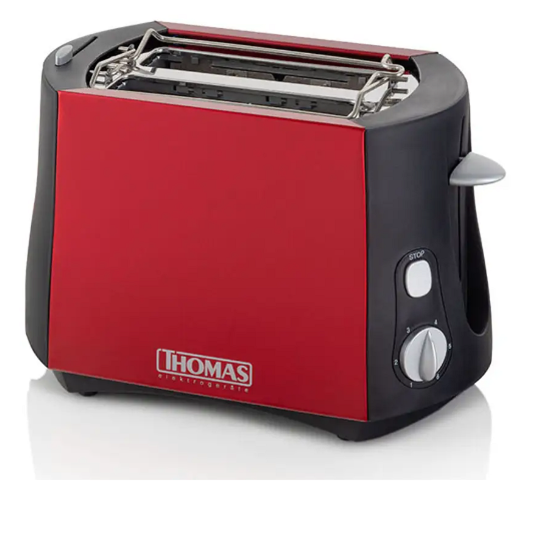 Tostador Rojo THOMAS TH-120R 800 Watts 2 Rebanadas-6