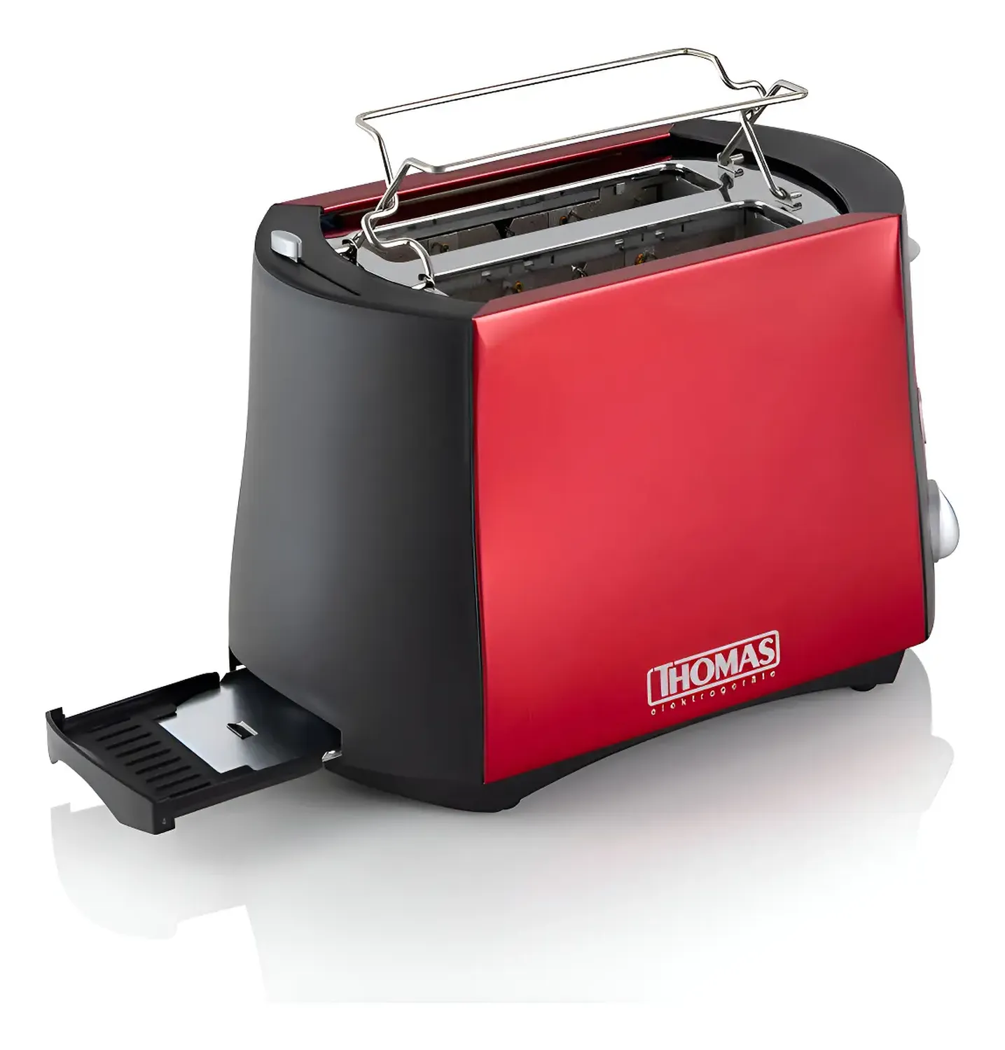 Tostador Thomas Th-120r 2 Panes Color Rojo Rojo-0