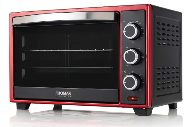 Horno Eléctrico Rojo THOMAS TH-26R 1600 Watts 25 Lts.-3