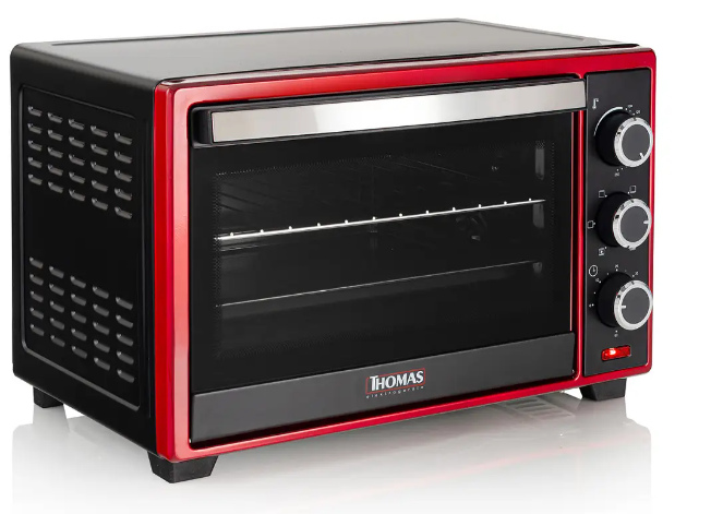 Horno Eléctrico Rojo THOMAS TH-26R 1600 Watts 25 Lts.-6