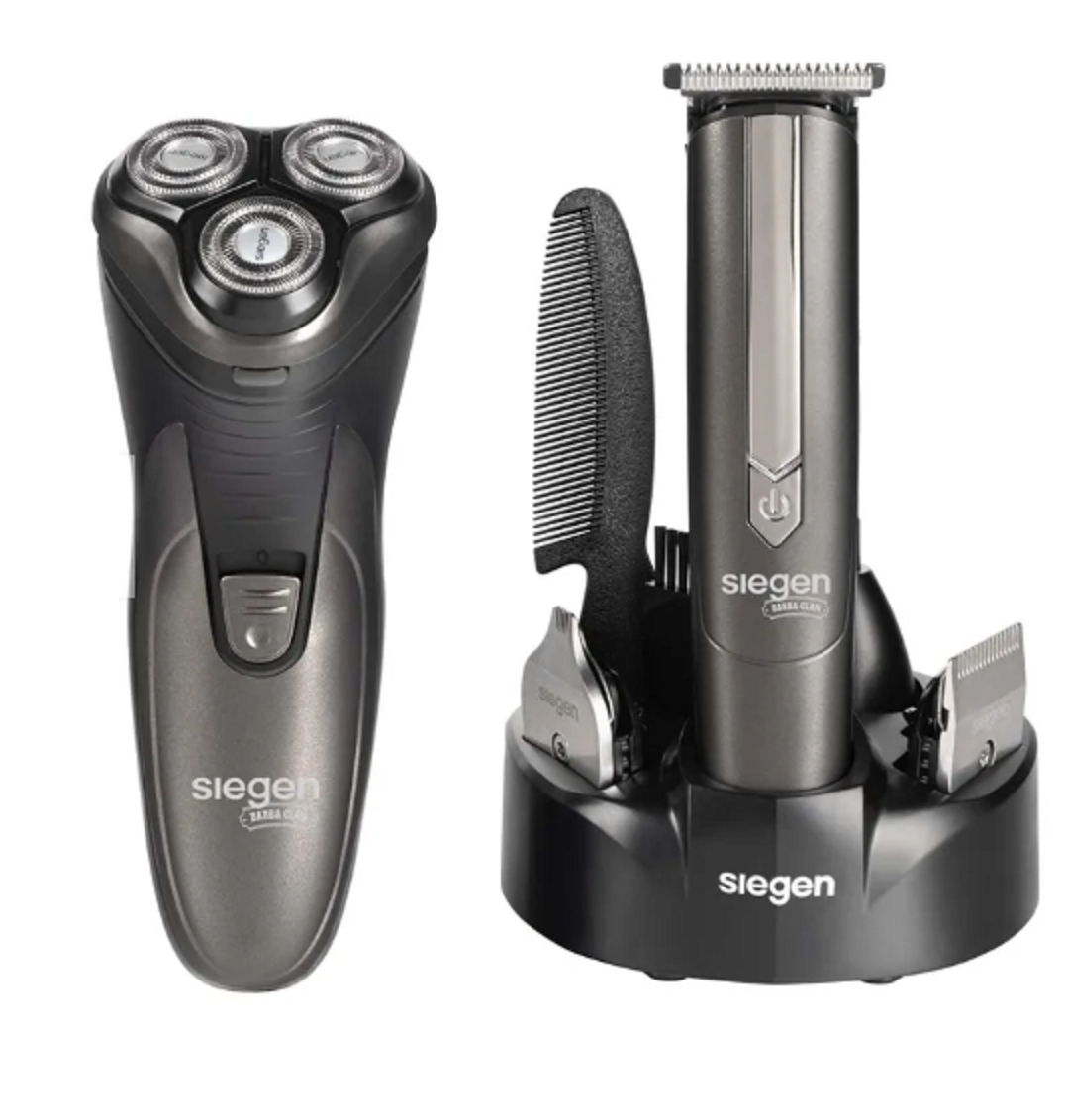 Set Cortapelos y Afeitadora  4 en 1 con Base SIEGEN SG-8440C01-0