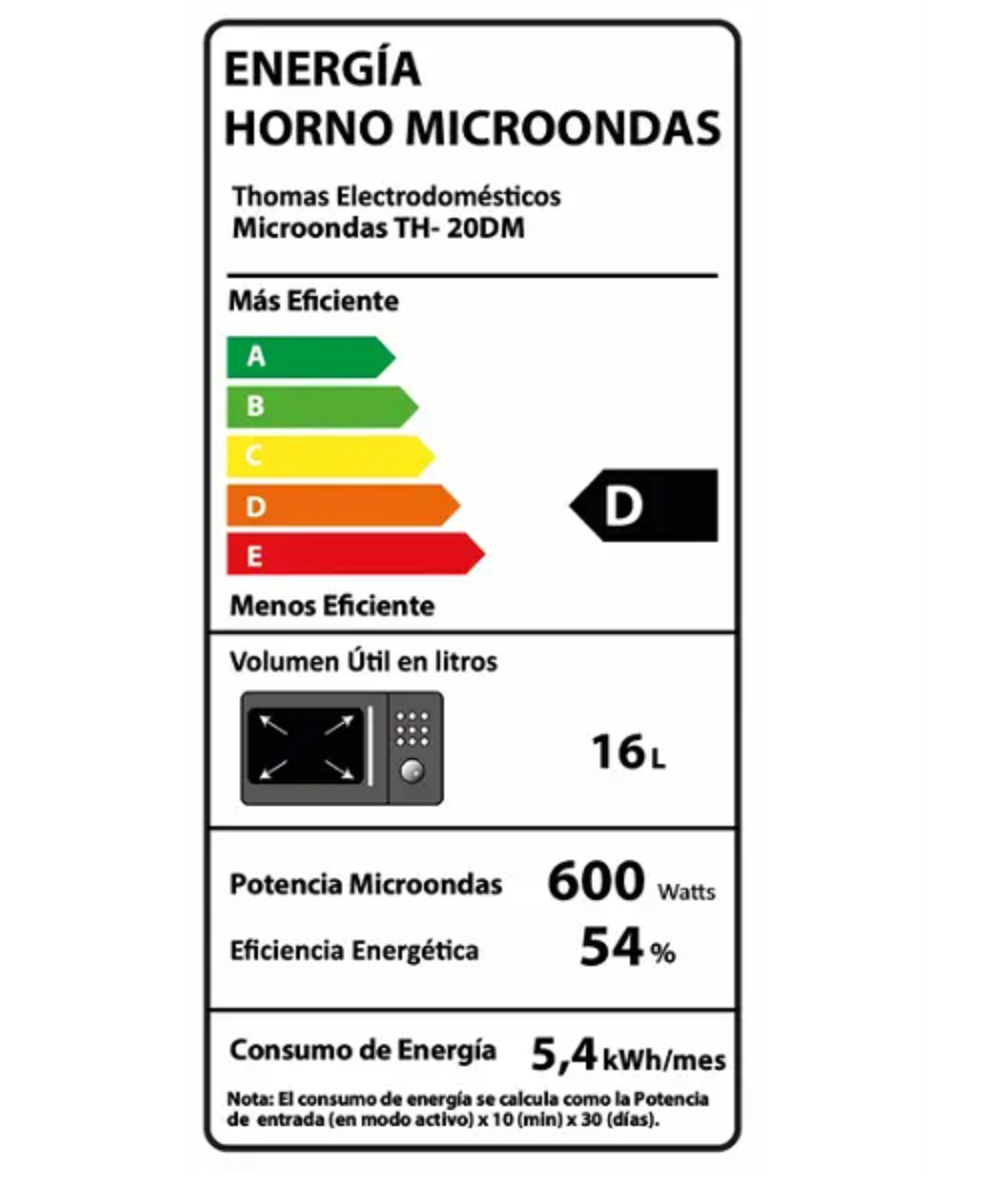 Microondas Digital THOMAS TH-20DM 20 Lts 800 Watts-7