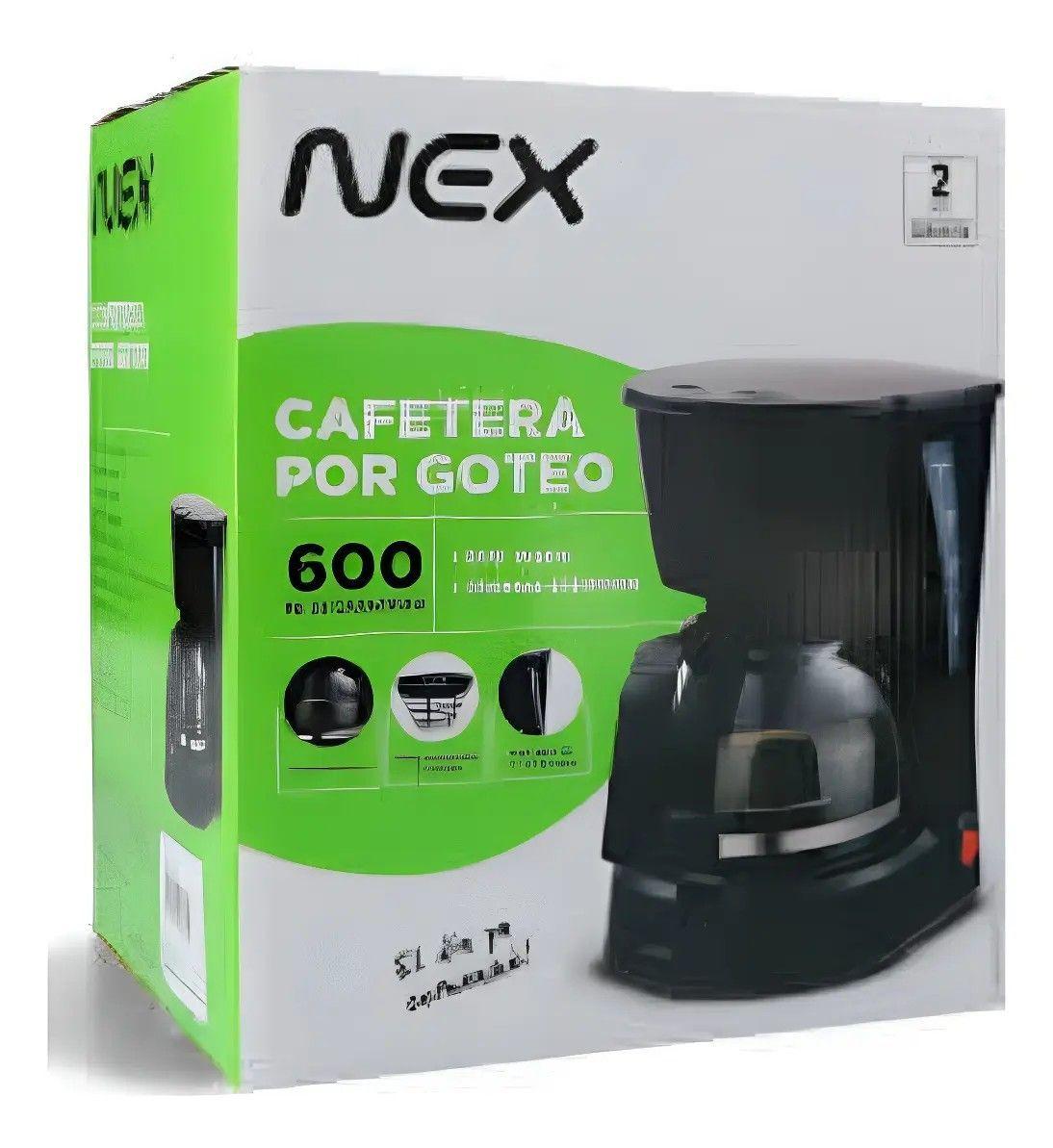 Cafetera por Goteo Nex CF-650 4 Tazas 600ml Negra Automática-1