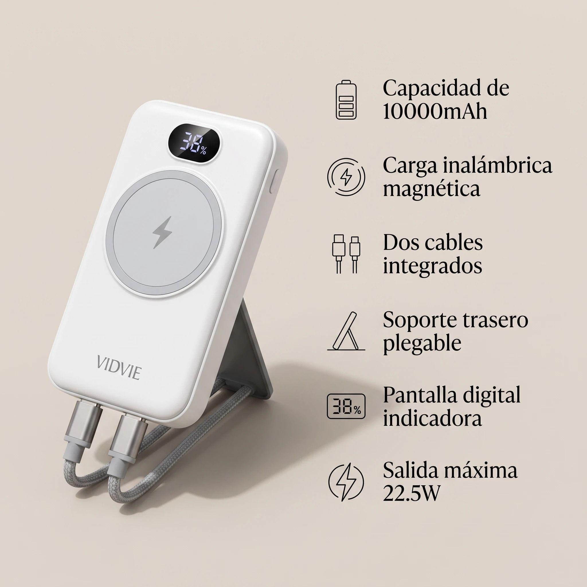 Power Bank Magnética VIDVIE PB7029-8