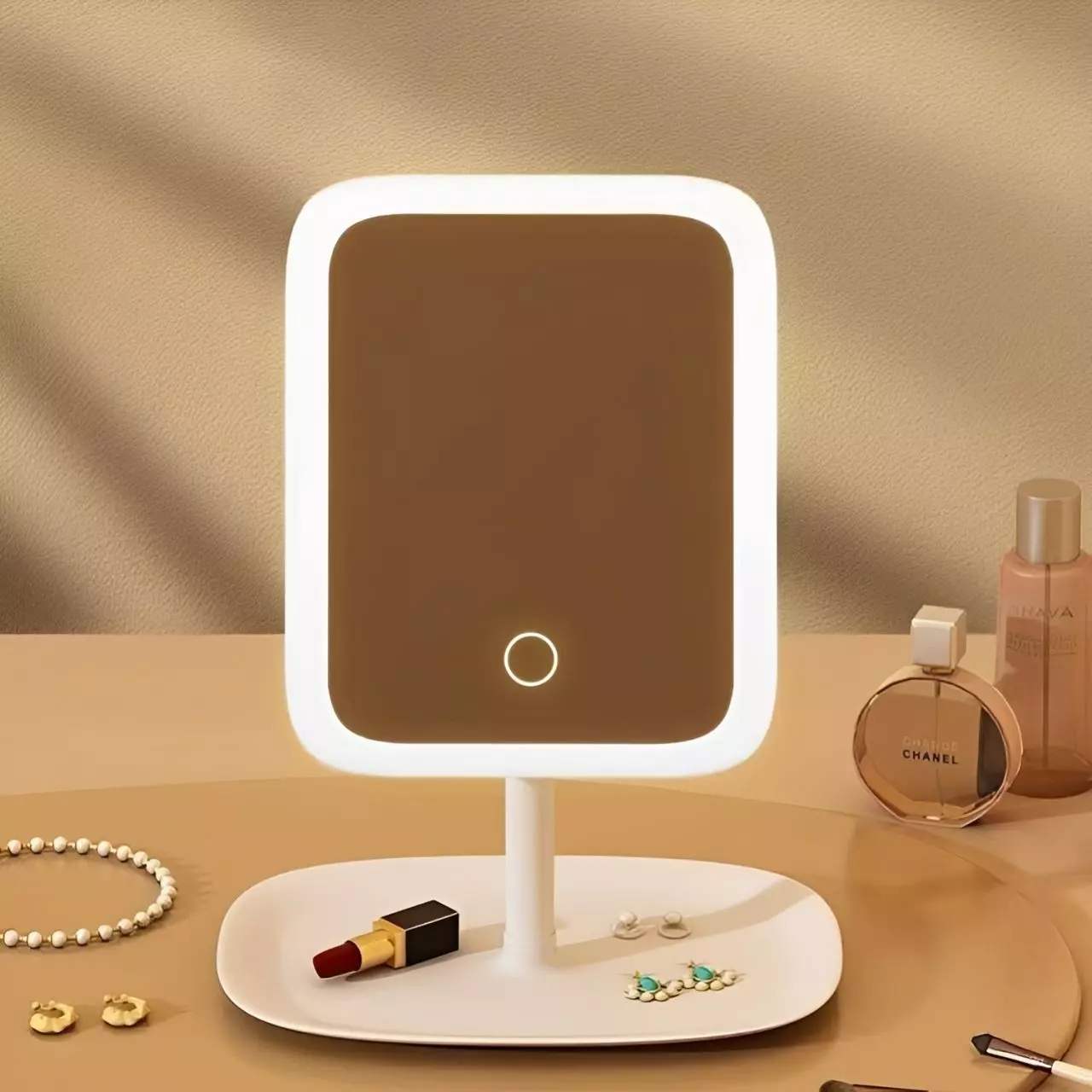 Espejo Luz Led Para Maquillaje Irm Recargable 3 Tonos De Luz-3