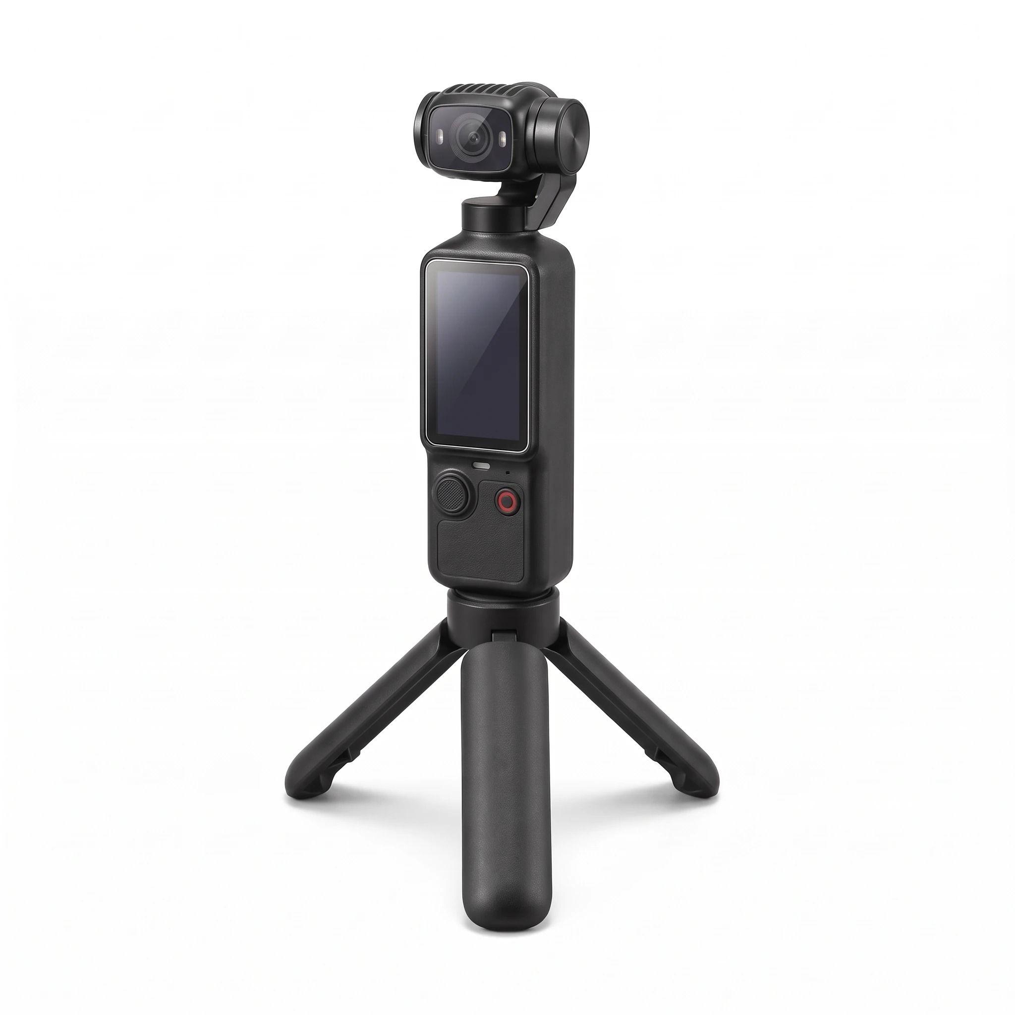 Cámara De Bolsillo 4K Cabezal Giratorio 360 Con Trípode-0